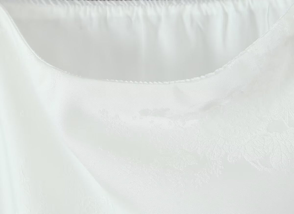 Women's Clothing Western French Jacquard Satin Skirt