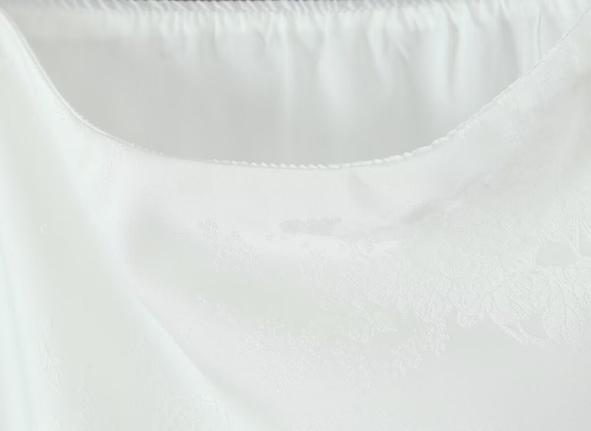Women's Clothing Western French Jacquard Satin Skirt