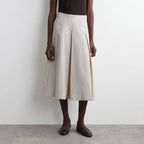 Summer Simple Stripe A Word Midi Skirt