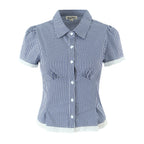 Blue Plaid Top