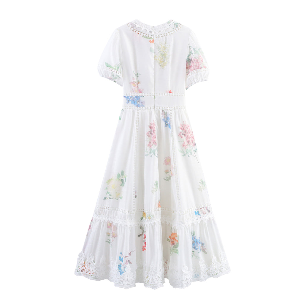 Women's Lace-Trim Oversized Swing Dress