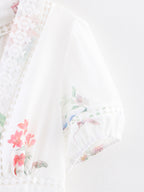 Women's Lace-Trim Oversized Swing Dress