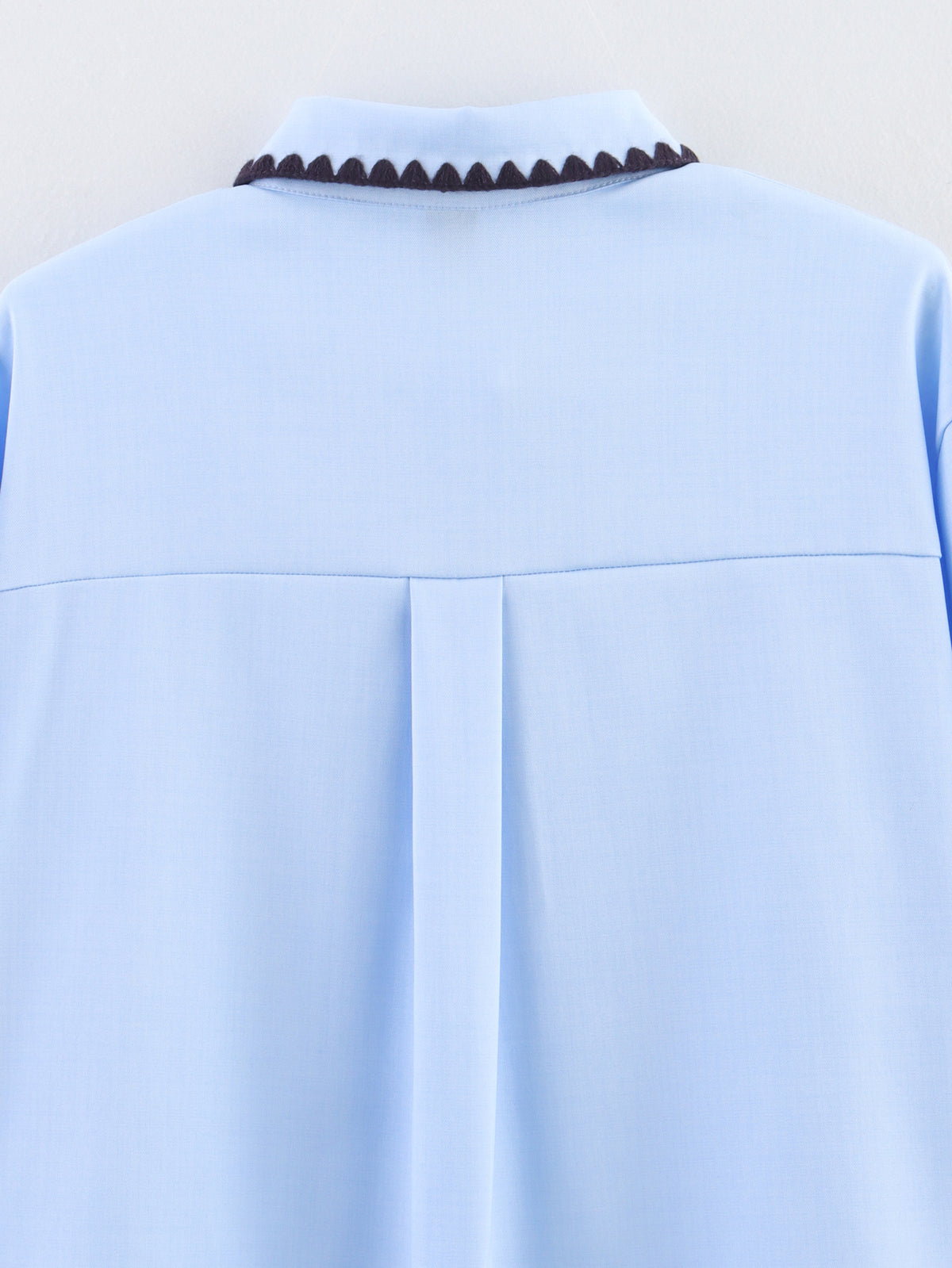 Women's Chic Shell Craft Blue Shirt Long Sleeve Loose Shirt