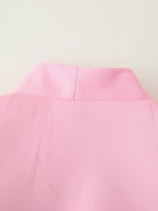 Women's Handmade Floral Waist Trimming Short Sleeved Top