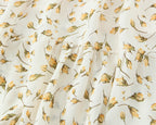 Wind Palace Small Floral-Print Square-Neck Puff Sleeve Split Dress