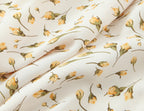Wind Palace Small Floral-Print Square-Neck Puff Sleeve Split Dress