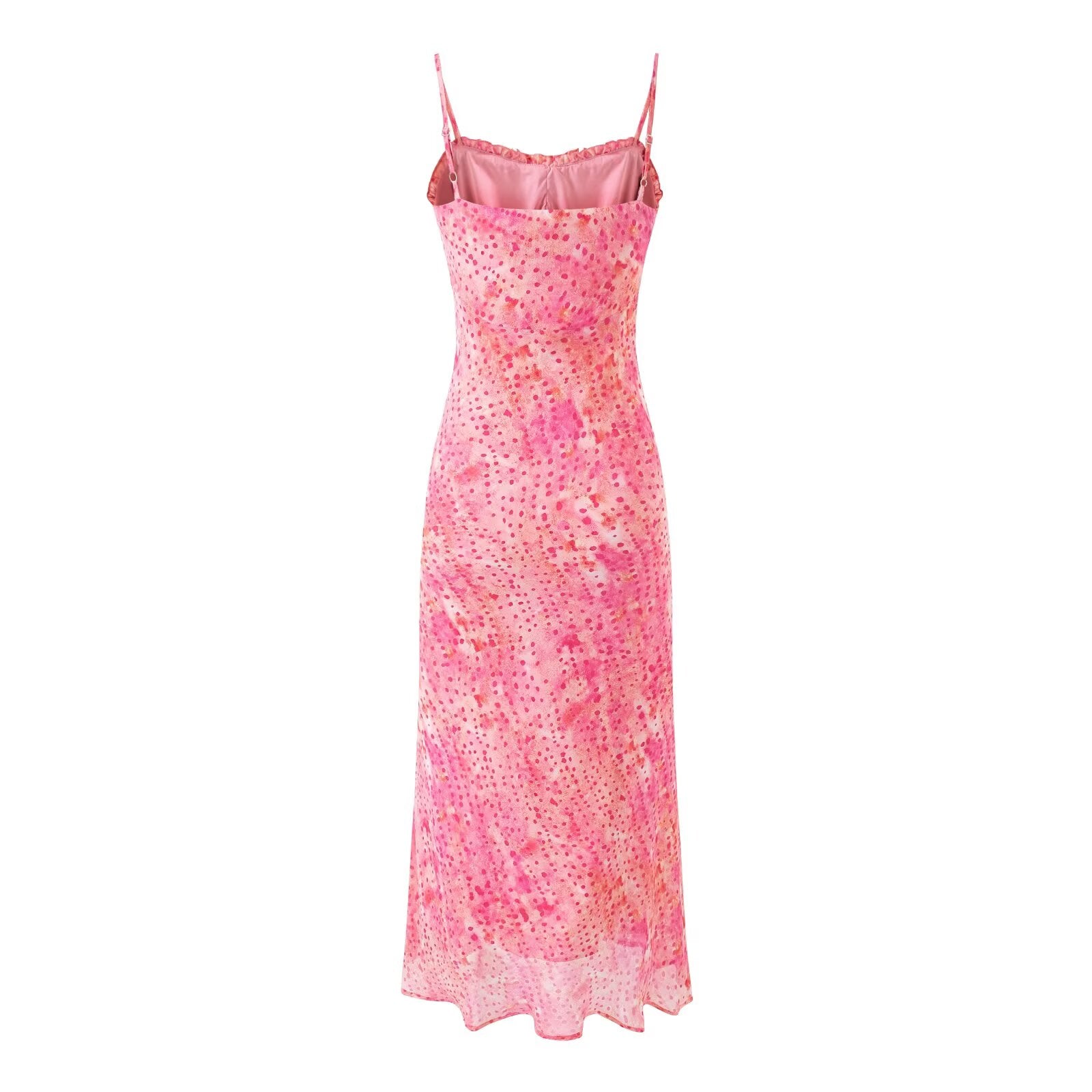 Women's Sweet Elegant Floral Bow Suspenders Dress Women Spring Summer Slim Fit Slim Fit Mid Length Dress