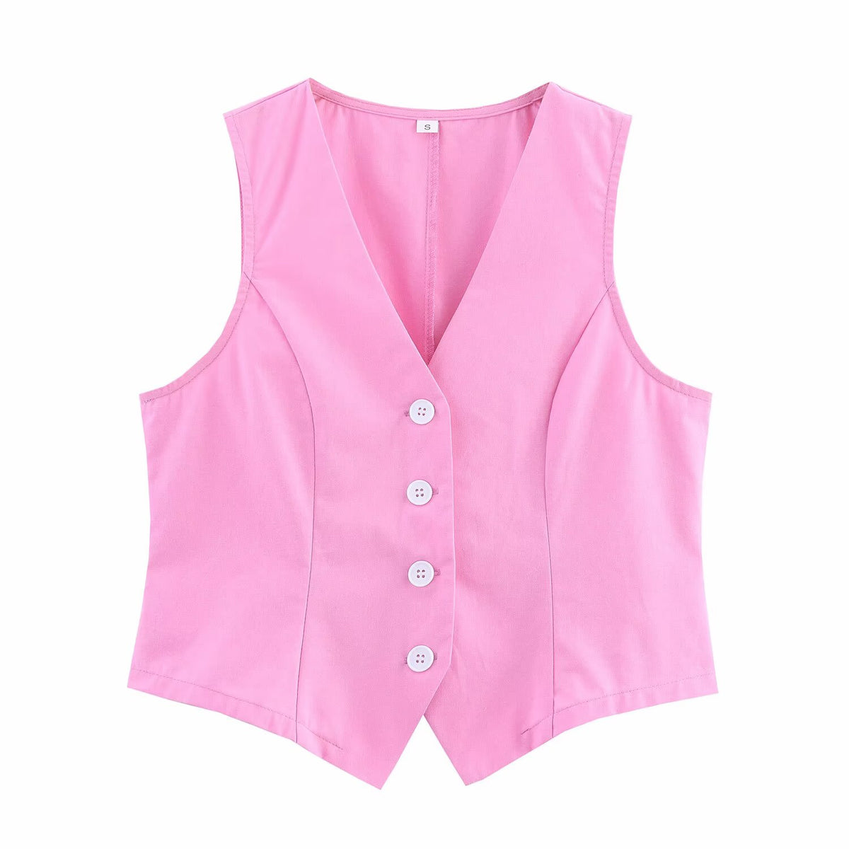 Women's Summer V Neck Simplicity Vest and Skirt Two-Piece Set