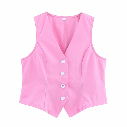 Summer Women Clothing V neck Simplicity Sleeveless Suit Vest High Waist Skirt Set