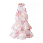 Printed Slim Fit Bud Skirt Swing Dress