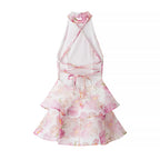 Printed Slim Fit Bud Skirt Swing Dress