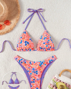 Blue Orange Floral