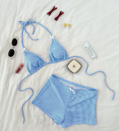 Sky blue checks