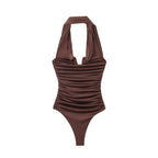 Women's Off Shoulder V Neck Slim Fit Jumpsuit