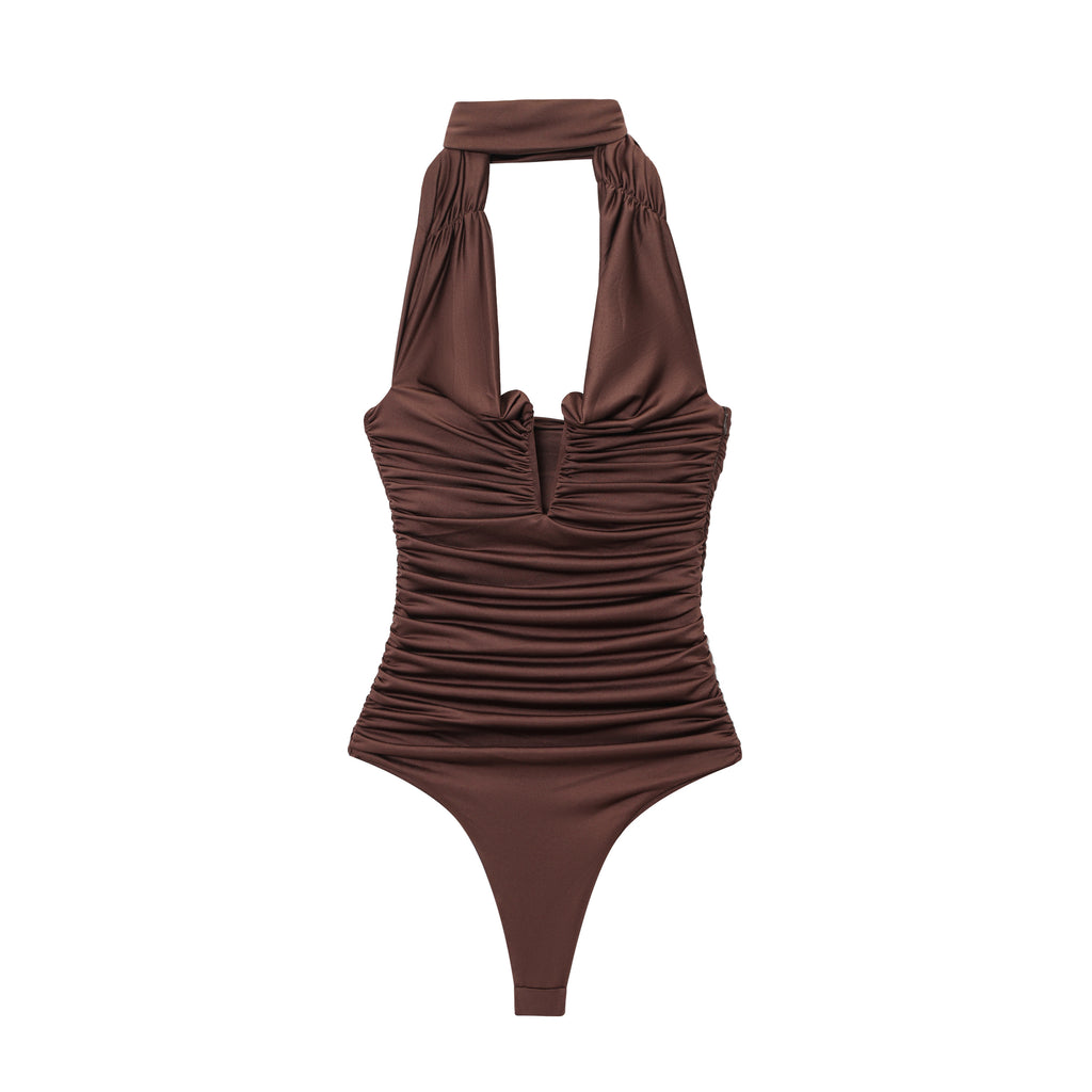 Women's Off Shoulder V Neck Slim Fit Jumpsuit