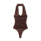 Women's Off Shoulder V Neck Slim Fit Jumpsuit