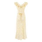Women's Ruffled V-Neck Floral Vacation Dress