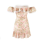 Women's Summer Pure Lace Floral Slim Fitting Hip Dress