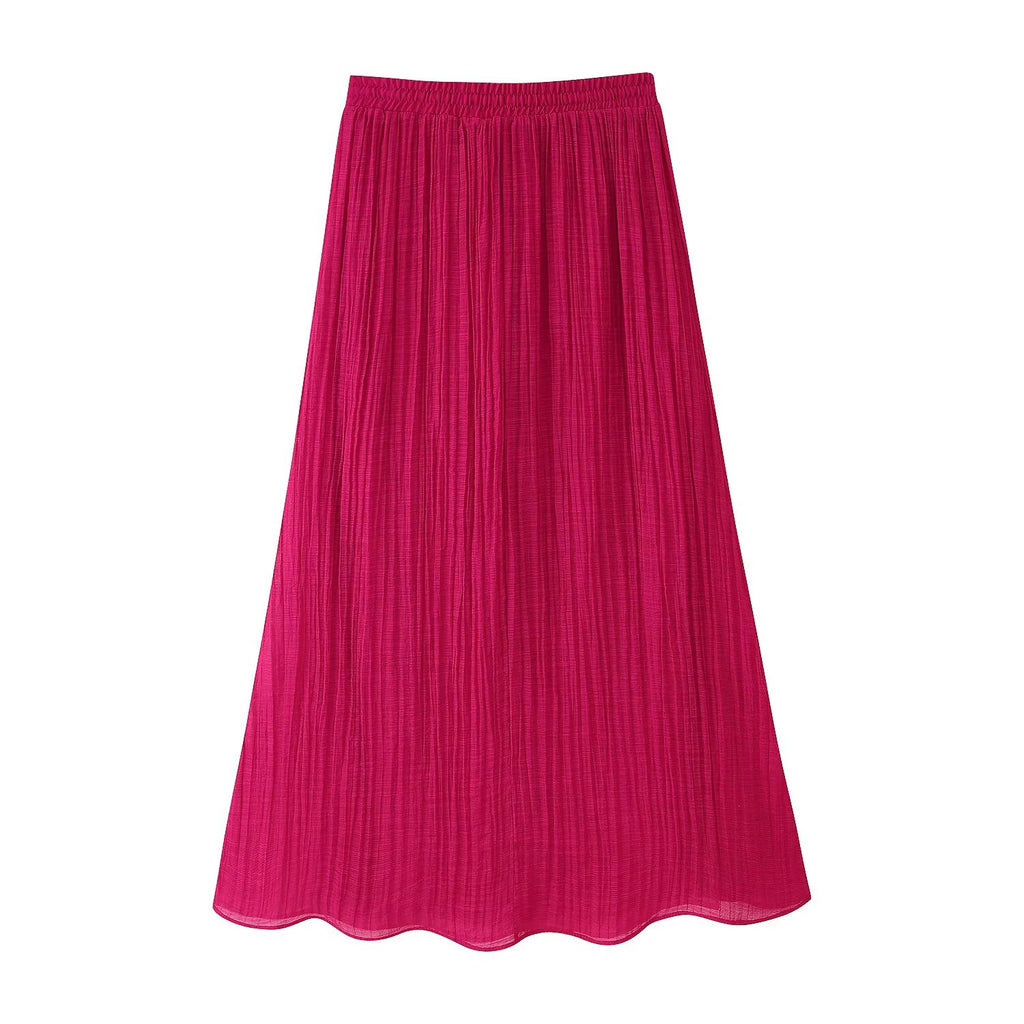 Women's Short Elastic Top Midi Skirt Sets