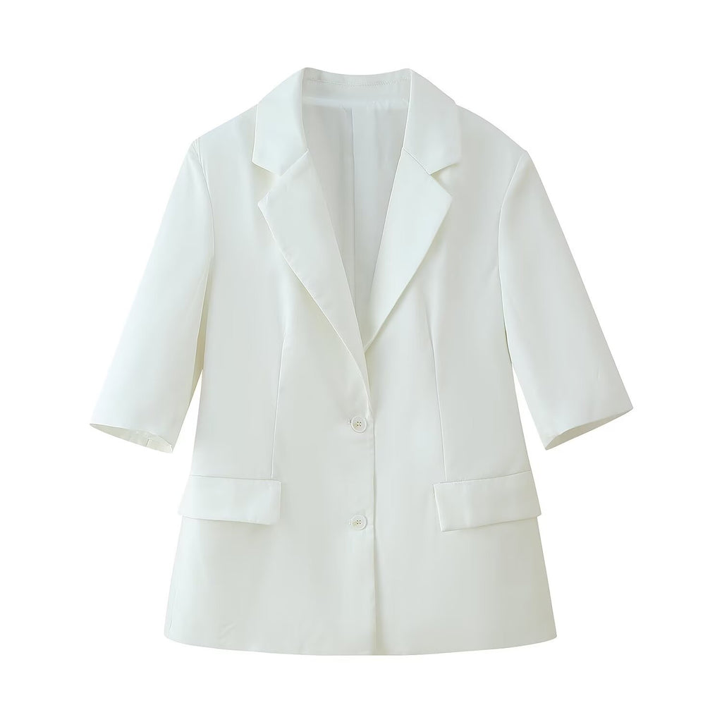 Women's Short-Sleeve Blazer and Shorts Separates