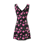Women's Summer Vacation Casual Tight Waist V-Neck Printed Dress