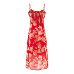 Women's Floral Spaghetti-Strap Vacation Dress