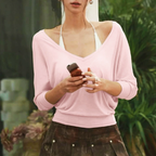 Women's Women Clothing Summer Niche Design See Through Anti Blouse Waist Controlled Long Sleeves Top Women