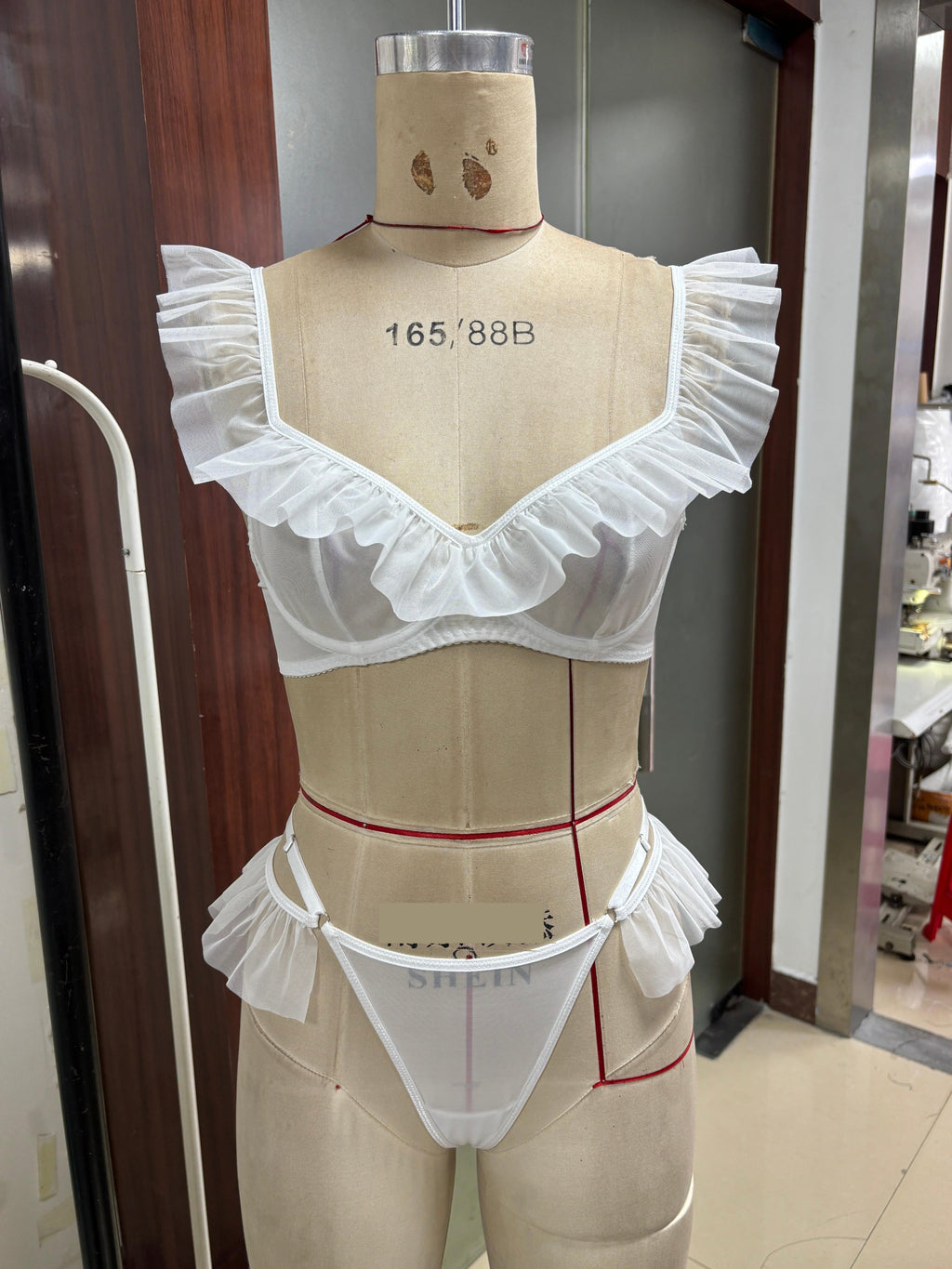 Ruffled Bra Set Lingerie
