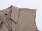 Women Clothing Summer Shirt Collar Midi Dress
