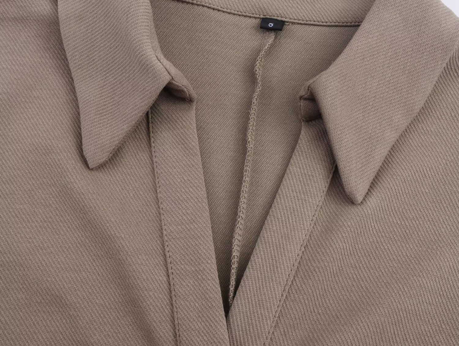 Women Clothing Summer Shirt Collar Midi Dress