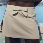 Hip Design Bowknot Decoration Mini Skirt