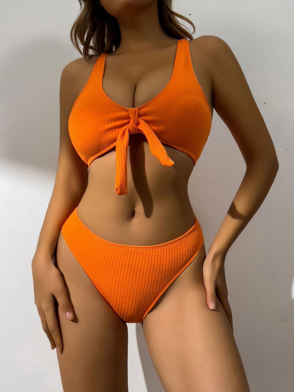 Split Sunken Bikini Swimwear