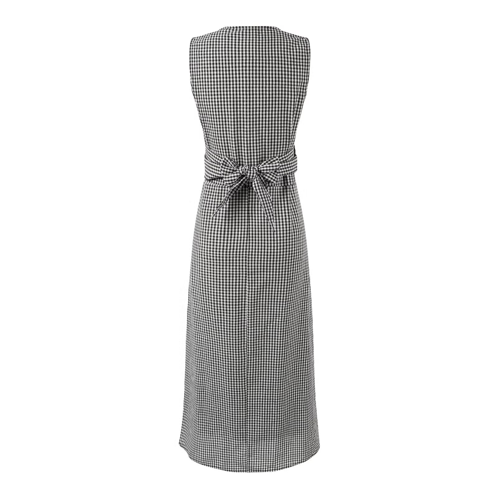 Women's Waist Tight Slimming V Neckline Vest Dress Women Summer Elegant Long Dress