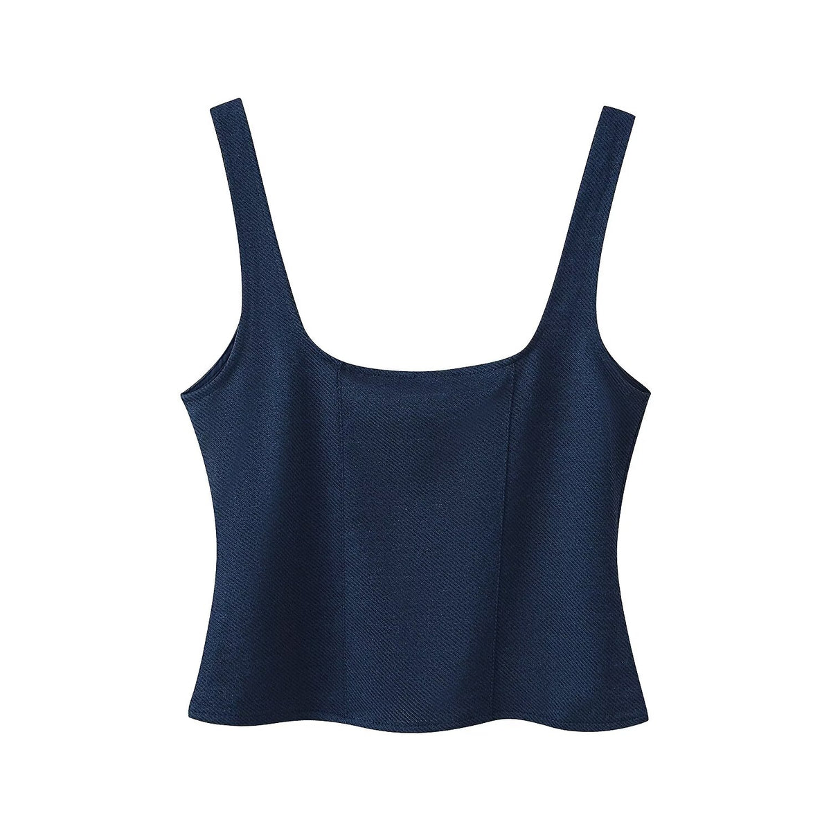 Women's Button Decoration Twill Top Pants Sets