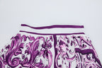 Women's 's Short-Sleeve Top & Midi Skirt Set