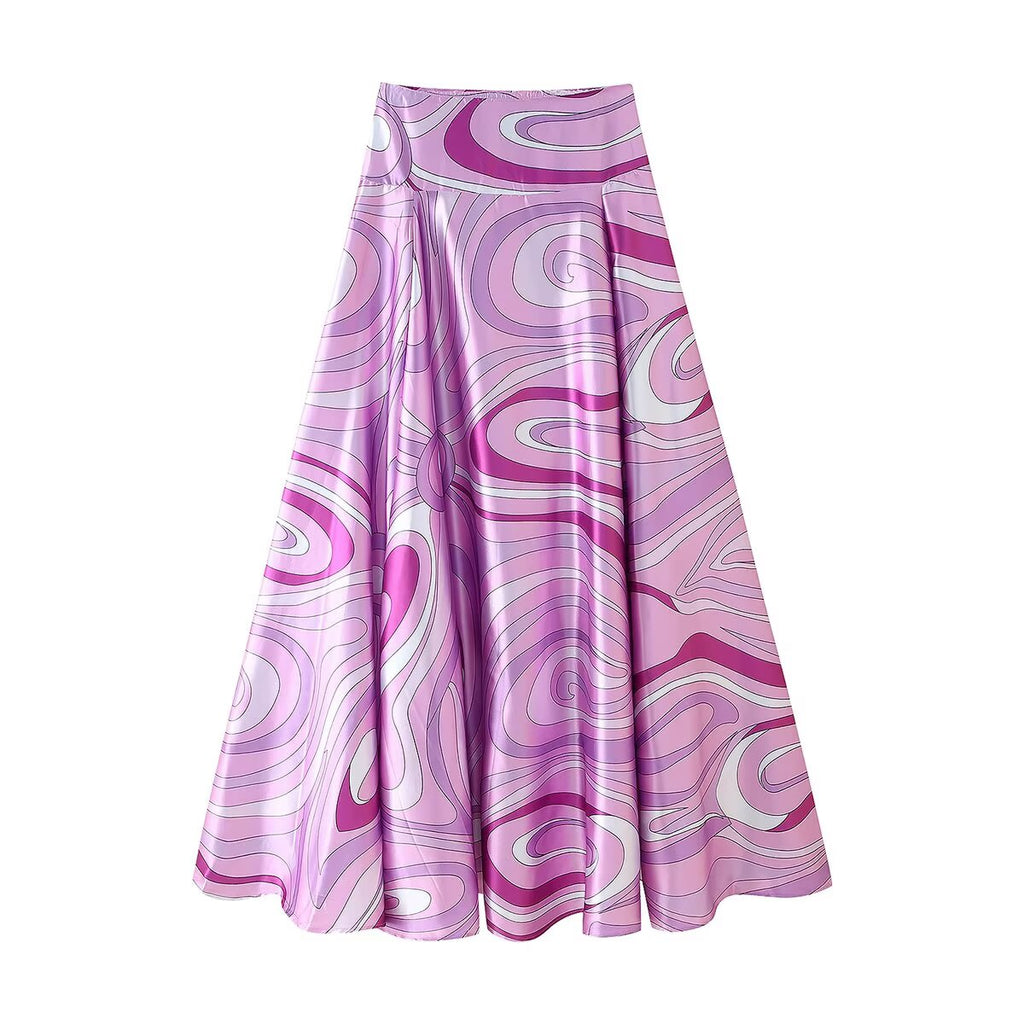 Women's Summer Casual French Vacation Top and Skirt Two-Piece Set
