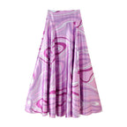 Women's Summer Casual French Vacation Top and Skirt Two-Piece Set