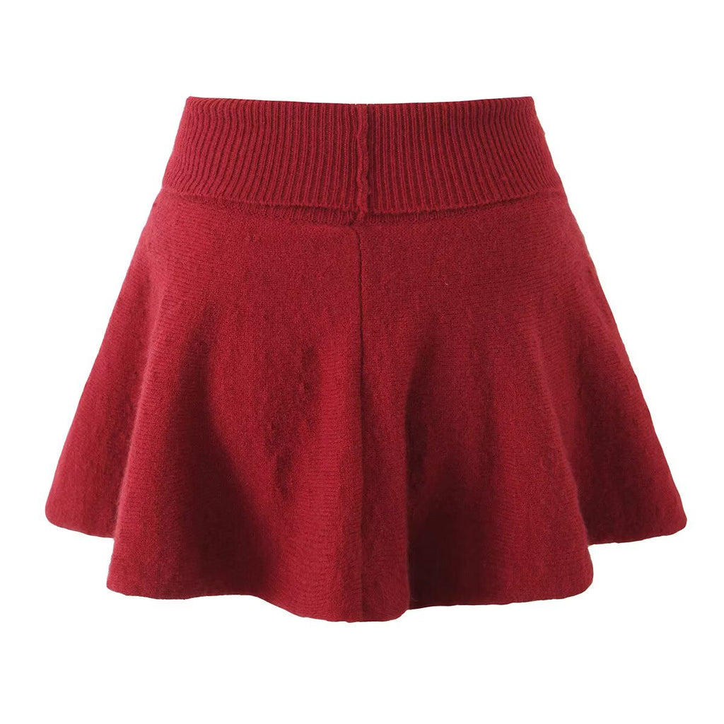 Women's Summer Bow Knitted Sweater and Skirt Two-Piece Set