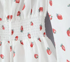 Strawberry-Print Puff-Sleeve Dress