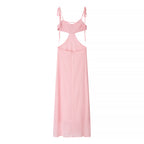 Women's Sweetheart Floral 3D Ruched Backless Dress