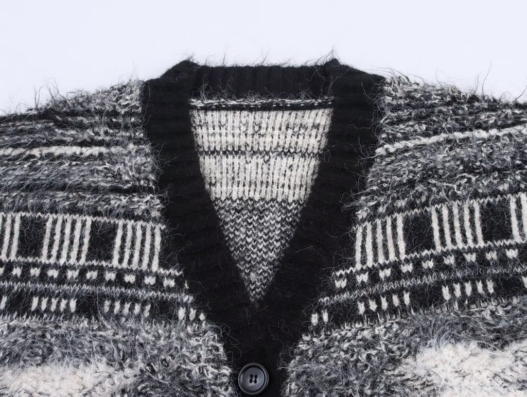 Women's Autumn Artistic Soft Comfortable Jacquard Cardigan Model Coat