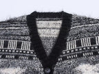 Women's Autumn Artistic Soft Comfortable Jacquard Cardigan Model Coat