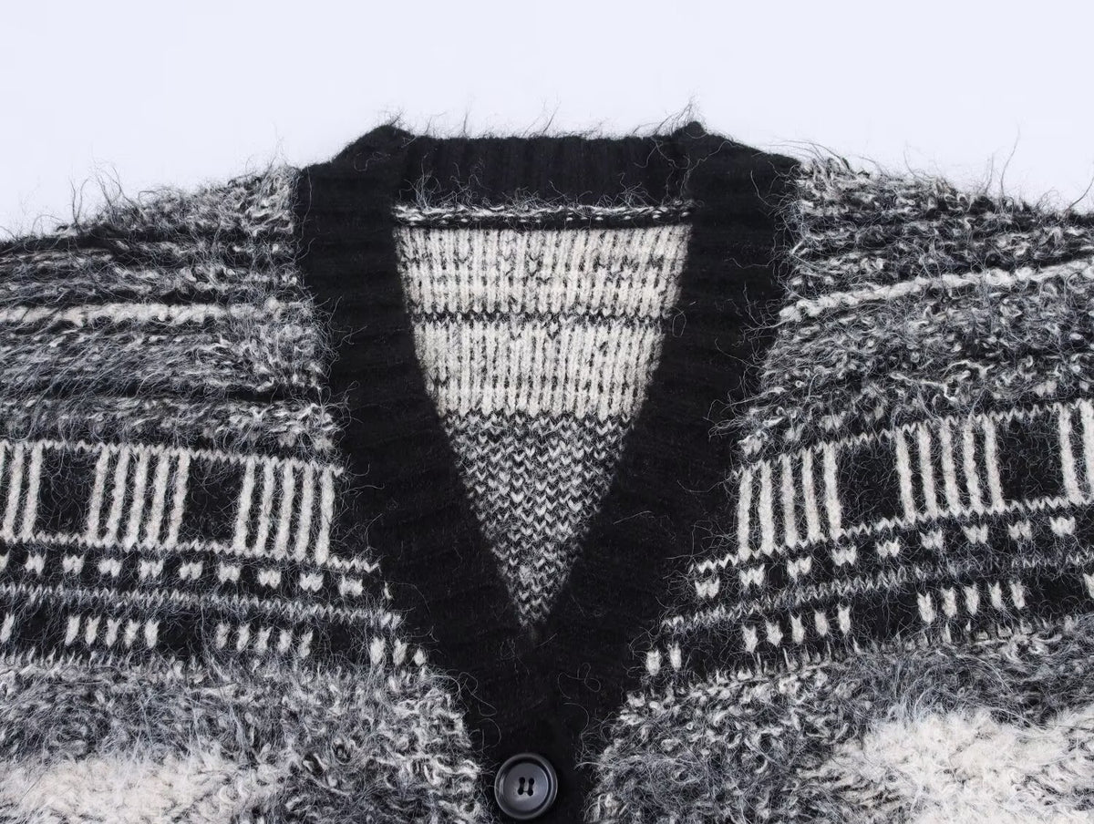 Women's Autumn Artistic Soft Comfortable Jacquard Cardigan Model Coat