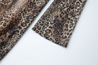 Women's 's Leopard Print Long-Sleeve Dress