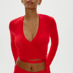 Women’s Gray Velvet Asymmetric V Neck Strap Top