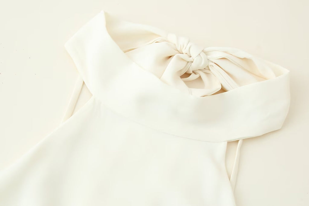 Women's Slimming Small Pleated Stitching Midi Dress
