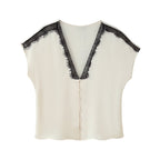 Women's Fall Silk Satin Texture Shirt Shorts Sets