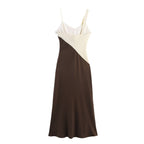 Women Clothing Stitching Midi Dress
