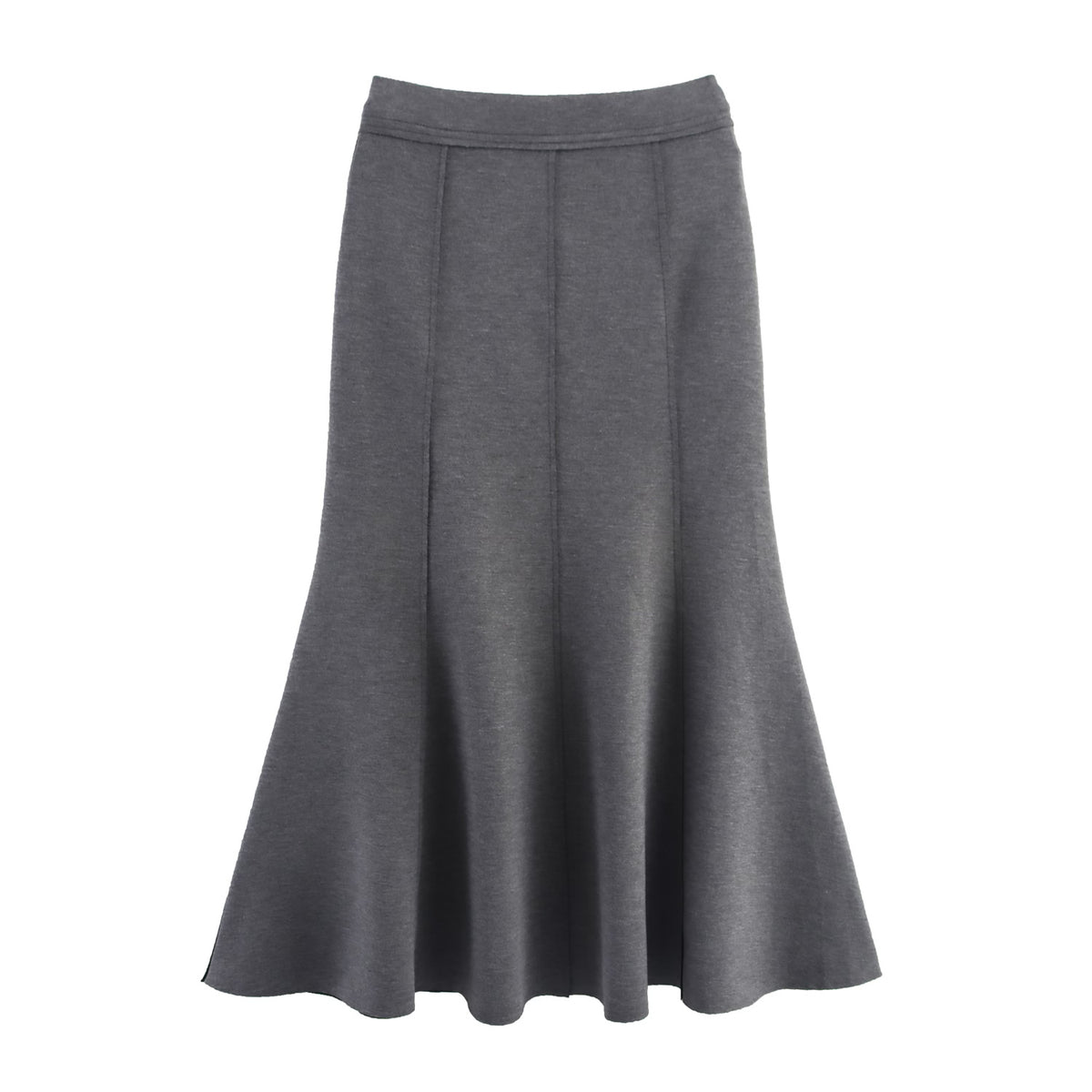 Autumn Double Sided Air Layer Elastic Waist Long Skirt