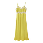 Lace Spaghetti-Strap Midi Dress